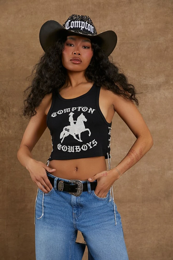 Compton Cowboys Lace-Up Tank Top