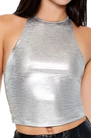 Metallic Halter Top