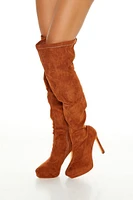 Faux Suede Over-the-Knee Boots