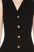 Sleeveless Button-Front Mini Dress