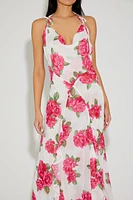 Betsey Johnson Rose Print Maxi Dress