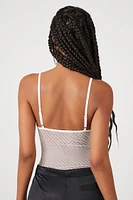 Sheer Lattice Cami Bodysuit