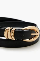 Faux Leather D-Ring Belt