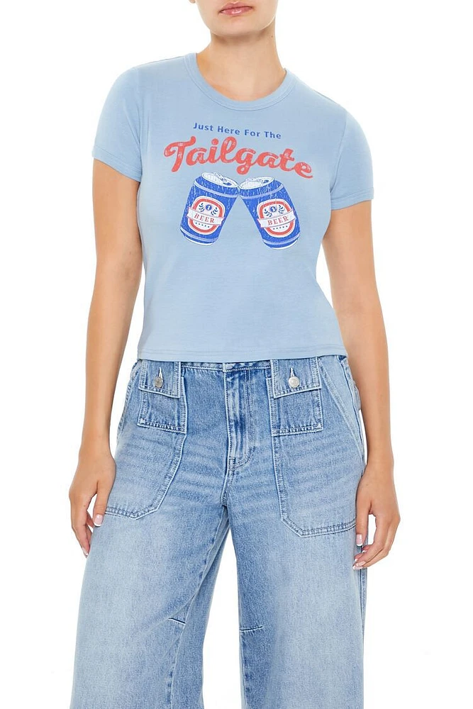 Just Here For the Tailgate Baby Tee