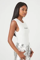 Sleeveless New York Graphic Bodysuit