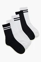 Varsity-Striped Crew Socks Set - 5 pack
