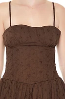 Bustier Eyelet Mini Dress