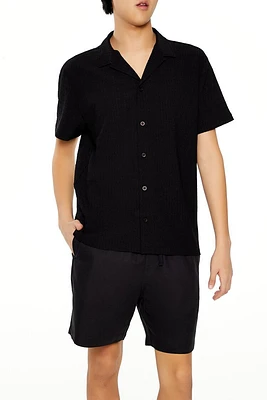 Textured Button-Front Shirt