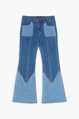 Girls Reworked Flare Jeans (Kids)