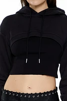 Cropped French Terry Hoodie