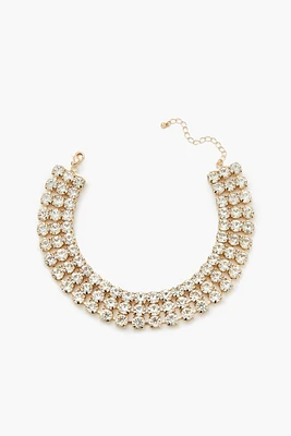 Tiered Rhinestone Choker Necklace