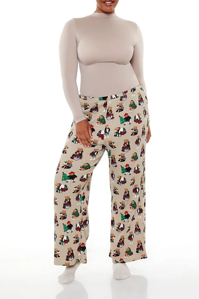 Plus Teddy Bear Pajama Pants