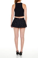 Pleated Ditsy Floral Skort