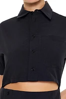 Cutout Shirt Mini Dress