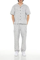 Striped Slim-Fit Cargo Pants