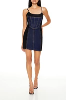 Denim Corset Combo Mini Dress