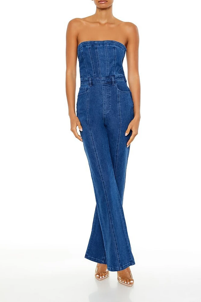 Denim Tube Jumpsuit