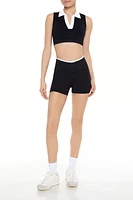 Active Seamless Two-Tone Biker Shorts