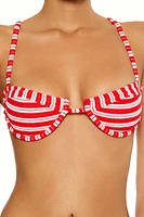 Striped Terry Underwire Bikini Top