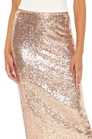 Metallic Sequin Maxi Skirt