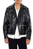 Faux Leather Moto Jacket