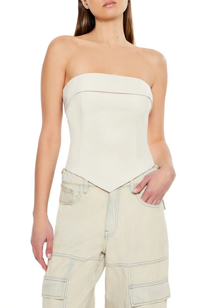 Foldover V-Hem Tube Top