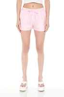 Drawstring Poplin Shorts