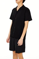 Textured Button-Front Shirt