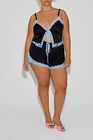 Plus Betsey Johnson Pajama Cami & Short Set