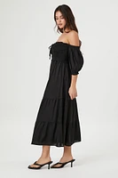 Tiered Off-the-Shoulder Midi Dress