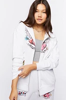 Angelic Graphic Zip-Up Hoodie