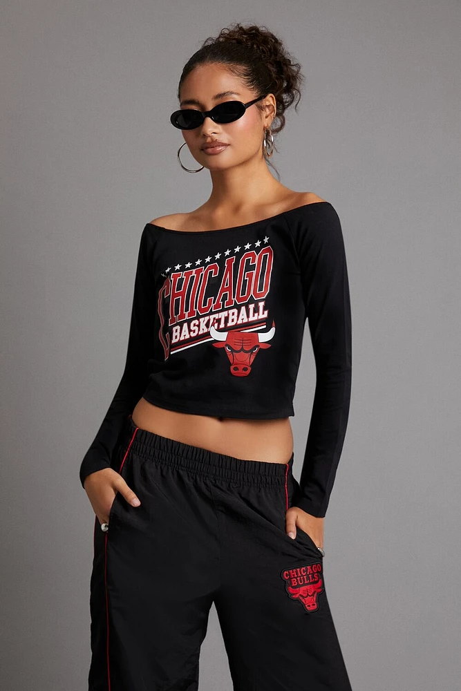 Chicago Bulls Off-the-Shoulder Top