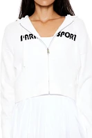 Paris Sport Zip-Up Hooded Sweater