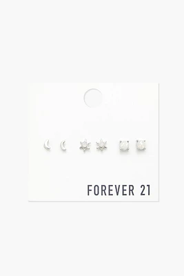 Faux Stone Stud Earring Set