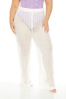 Plus Crochet Swim Cover-Up Pants