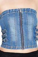 Denim Tube Crop Top