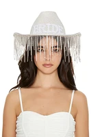 Rhinestone Fringe Bride Cowboy Hat