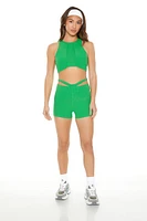 Active Cutout Biker Shorts