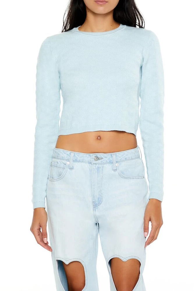 Textured Cropped Sweater