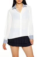 Sheer Chiffon Two-Tone Shirt