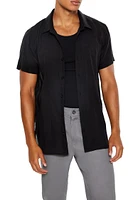 Dolphin-Hem Short-Sleeve Shirt