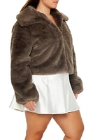 Plus Faux Fur Coat