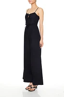 Wide-Leg Tie-Front Jumpsuit