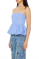 Bubble Peplum Crop Top