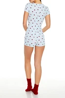 Gingham Cherry Pajama Romper