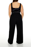 Plus High-Rise Wide-Leg Pants