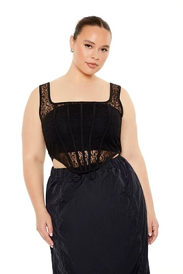 Plus Lace Crop Top