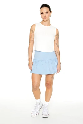 Flounce Drop-Waist Mini Skort