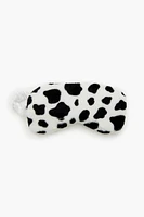 Plush Cow Print Sleep Mask