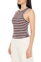 Striped Rib-Knit Tank Top